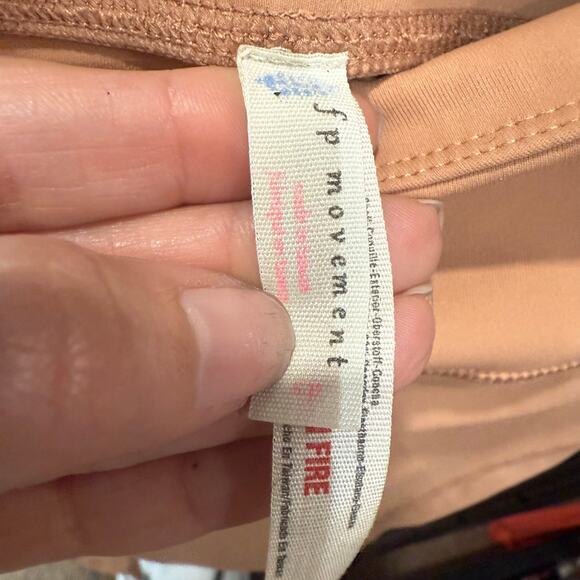 Free People Movement Beige Leggings Sz S - Picture 7 of 11